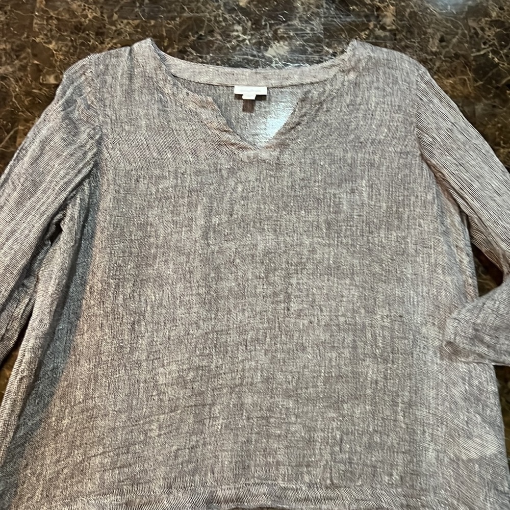 Pure Jill Linen medium petite top.  A37 - Picture 2 of 4
